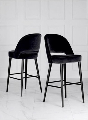 Barstool Stool Bar Chair Chair Modern Polyester Black Fabric Wood Design new