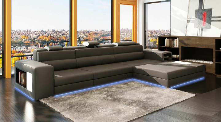 Design XXL Big Corners Upholstery Corner Sofa Couch L-shape Leather Sofas Suite