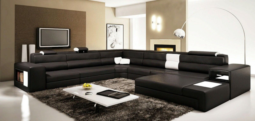U-shape XXL Designer Living landscape Upholstery Corner sofa Corner Suite Sofa