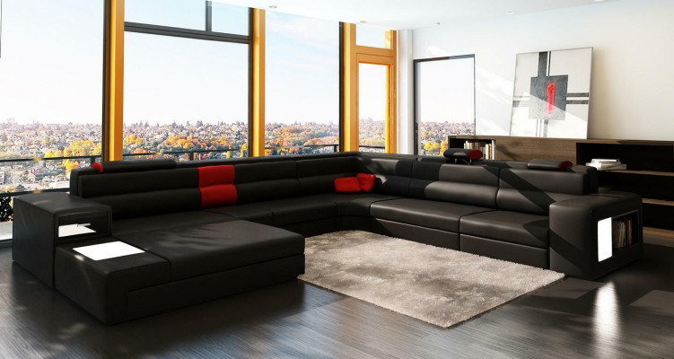 U-shape XXL Designer Living landscape Upholstery Corner sofa Corner Suite Sofa