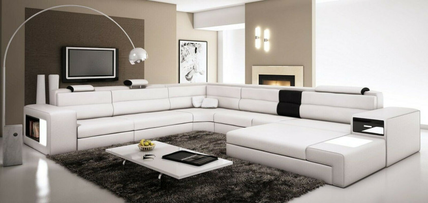 U-shape XXL Designer Living landscape Upholstery Corner sofa Corner Suite Sofa