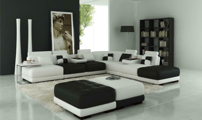 XXL Designer Living landscape Upholstery L-shape Corner sofa Corner Suite Sofa