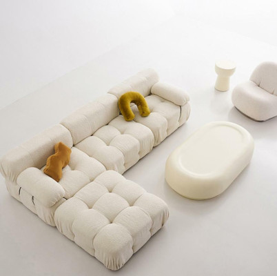 Corner sofa L-shape Living landscape Relax Seat Design Couch Lounge Corner Modern Textile