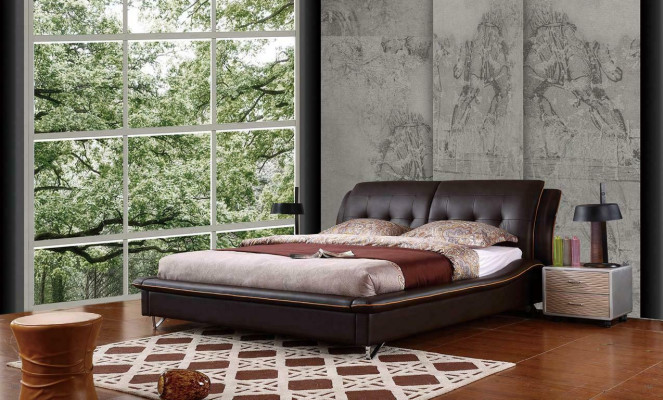 Modern Design Bed XXL Beds Luxury Style Double Hotel Leather