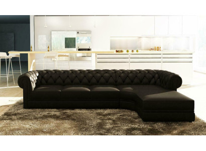 Classic Chesterfield Upholstery Seat Corner Leather Suite Living landscape