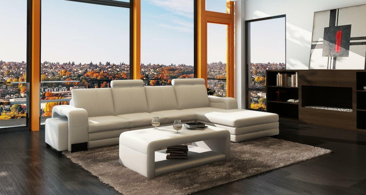 Leather sofa Couch Sofas XXL Corner sofa Living landscape L-shape Design Modern