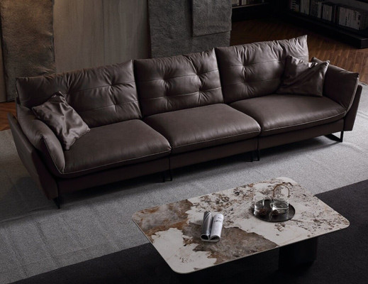 Sofa 4 Seater Sofas Luxury Imitation leather big Upholstery 260cm Designer Furniture