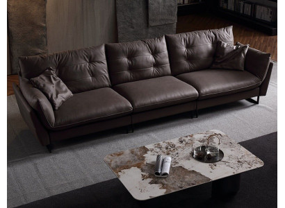Sofa 4 Seater Sofas Luxury Imitation leather big Upholstery 260cm Designer Furniture