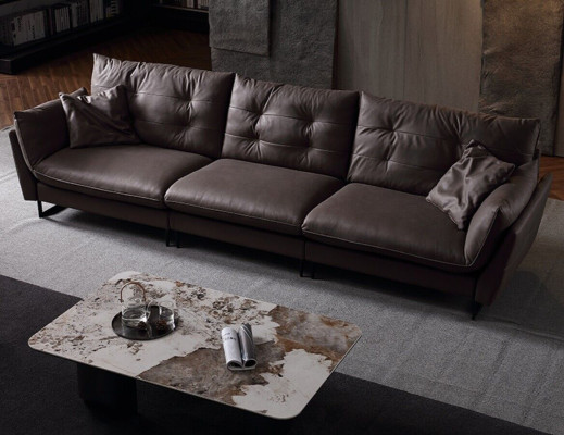 Sofa 4 Seater Sofas Luxury Imitation leather big Upholstery 260cm Designer Furniture