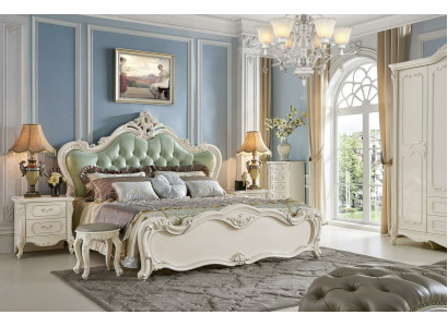 Chesterfield Bed Beds Leather Hotel Luxury Bedroom Upholstery Double 180x200