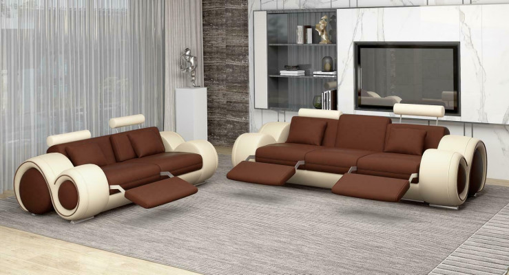 Leather sofa Couch Living landscape 3 Seater Design Modern Sofa 3SeaterBerlin