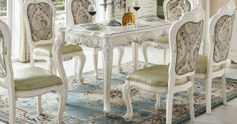 Baroque Dining table Table Group Living room Suite Dining room Wood Design