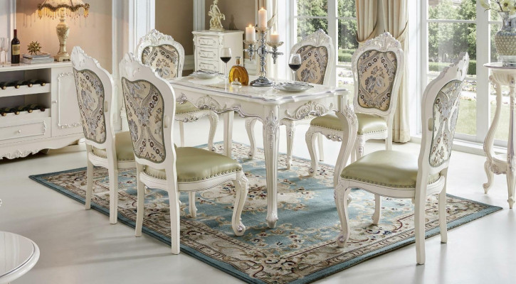 Baroque Dining table Table Group Living room Suite Dining room Wood Design