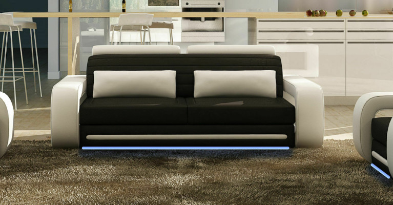 Leather Sofa Couch Sofas Couches 3 Seater Design Modern Sofa 3Seater Davos