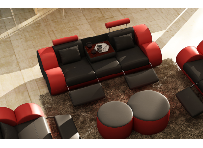 3 Seater Multifunction Sofa Designer Leather Couch Upholstery Suite Sofas