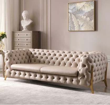 Imitation leather 3 Seater Sofa Living landscape Relax Seat Design Couch Lounge Sofas
