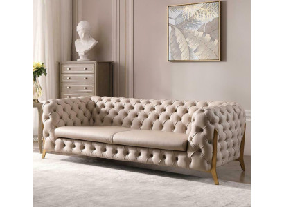 Imitation leather 3 Seater Sofa Living landscape Relax Seat Design Couch Lounge Sofas