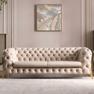 Imitation leather 3 Seater Sofa Living landscape Relax Seat Design Couch Lounge Sofas