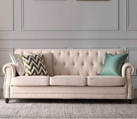 Sofa set 3+1 Seater Fabric Sofa Chesterfield Group Sets Couch Sofas