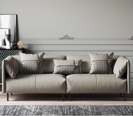 Design Italian Furniture Big xxl 3 Seater Couch Leather Sofa Couches Luxury