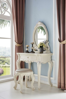 Dressing table Dressing table Chest of drawers Mirror Cosmetic table Shelves Stool
