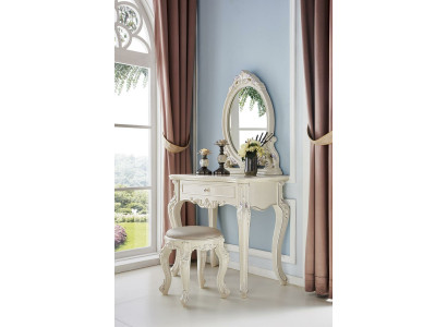 Dressing table Dressing table Chest of drawers Mirror Cosmetic table Shelves Stool