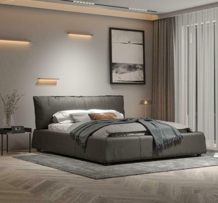 Design Leather Bed Double Marriage Modern Hotel Luxury Sleep Room Beds