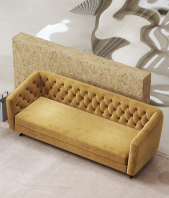 Italian Style Furniture 3 Three Seater Couch Sofa Upholstery Fabric Fabric Sofa Couches