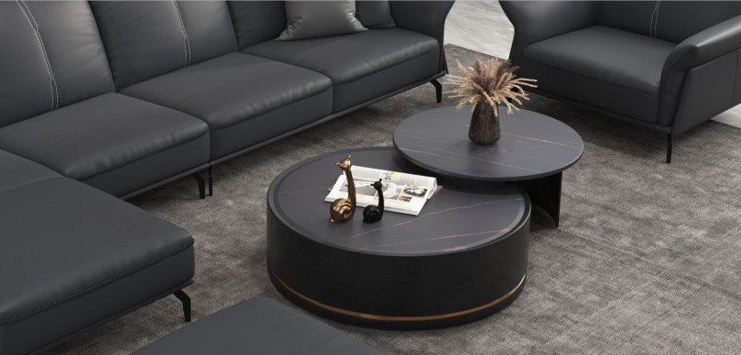 Double Coffee table Living room Table Coffee table Sofa Side Round