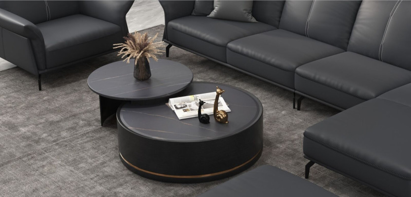 Double Coffee table Living room Table Coffee table Sofa Side Round