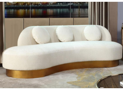 Sofa 3 Seater Upholstery Textile Modern Relax Seat Luxury Furniture Living landscape Velvet
