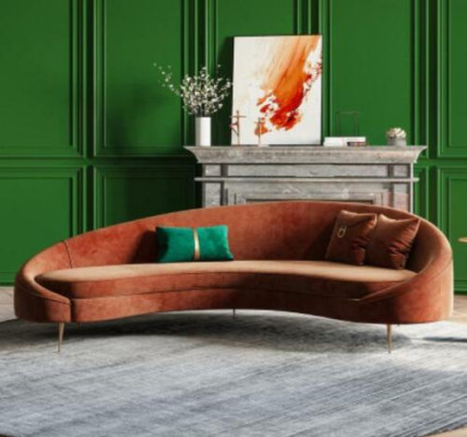 Corner sofa 3 Seater Upholstery Velvet Modern Relax Seat Luxury Furniture Living landscape Corner