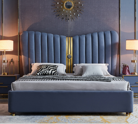 Bed Upholstery Design Luxury Hotel Beds 150/180cm Sleep Room Double