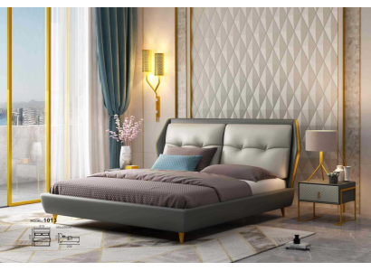 Design Leather Bed Luxury Upholstery Beds 180x200 Furniture Bedroom