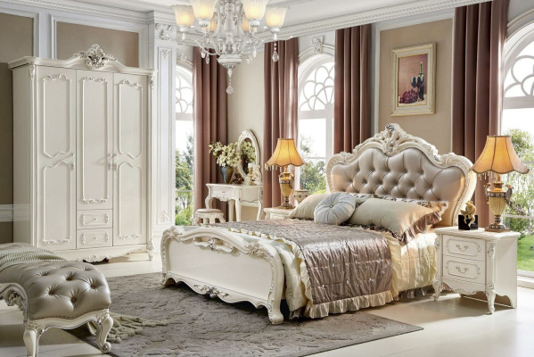 Bedroom Sets Royal Bed 6pcs. Baroque Chesterfield Furniture Solid wood