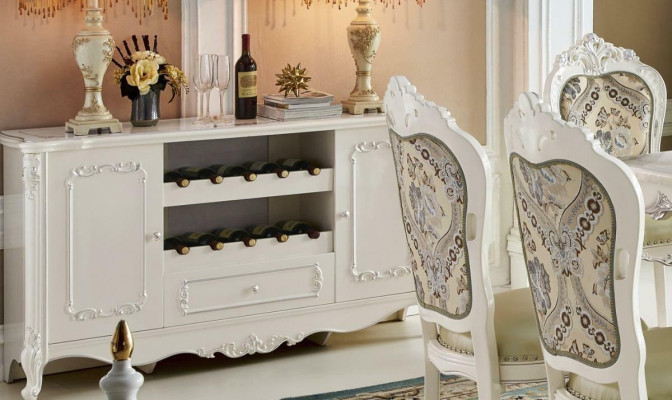 Baroque Bar Counter Wardrobe Display Case Wine Shelf Counter Bar Home Bar Antique Style