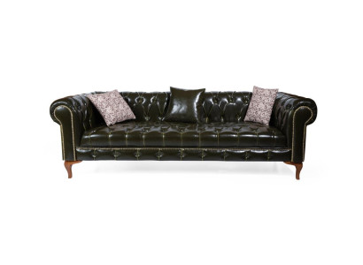 Three Seater Sofas Classic s Leather Sofa Chesterfield Furniture Couch Luxury Leather new