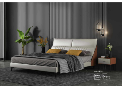 Designer Bed Bedroom Beds Textile Leather Hotel Luxury Upholstery Velvet White new