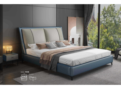 Designer Bed Bedroom Beds Textile Leather Hotel Luxury Upholstery Velvet fabric