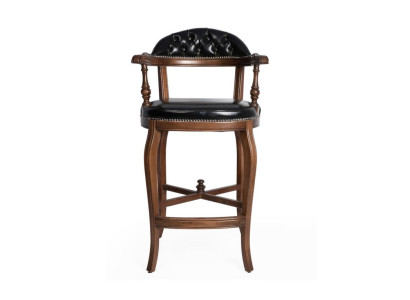 Black & Brown Chesterfield Bar Stool Designer Bar Chairs Luxury Seater