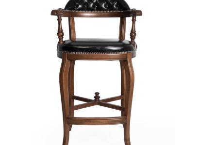 Black & Brown Chesterfield Bar Stool Designer Bar Chairs Luxury Seater