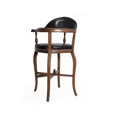 Black & Brown Chesterfield Bar Stool Designer Bar Chairs Luxury Seater