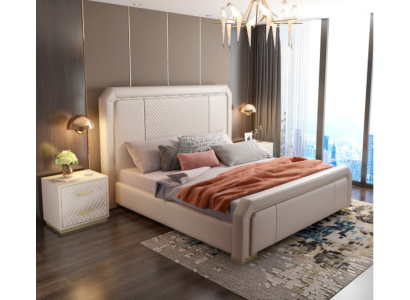 Designer Double bed Bed Hotel Luxury Bedroom 180x200cm Beds