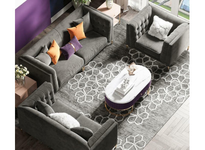 Fabric Living landscape Relax Seat Design Couch Lounge Sofas Velvet Sofa 3 Seater
