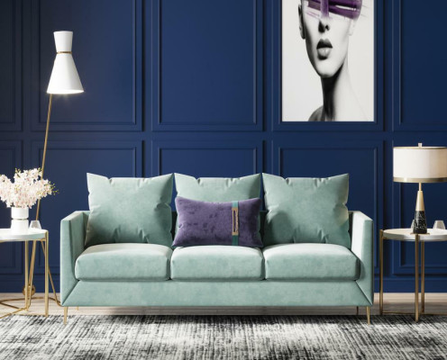 3 Seater Fabric Sofa Living landscape Relax Seat Design Couch Lounge Sofas Velvet