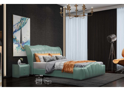 Classic s Bed Double bed Leather bed Chippendale Bedroom