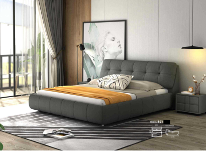 Design Upholstery Bed Beds Leather Double Hotel Marriage Bedroom Boxspring Box new