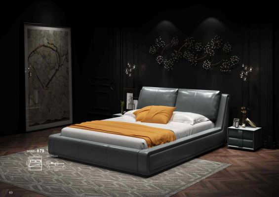 Designer Bed Luxury Double Leather Hotel Metal Beds Double Sleep Room new
