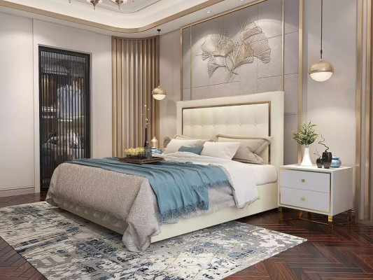 Bed Upholstery Design Luxury Double Hotel Beds Marriage 180x200cm Sleep Room Metal