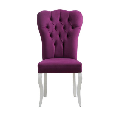 Purple Chesterfield Armchair Designer Upholstered Chairs Modern Single Seater Dining chairs